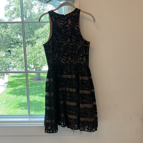 Aidan Black lace dress with cream underneath it - Picture 3 of 3